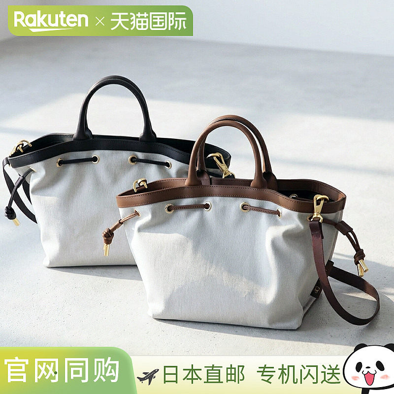 日本直邮VIOLAd'ORO CAMPER V-2291 女士帆布抽绳单肩斜挎包（颜