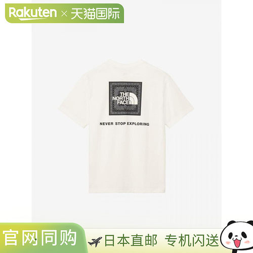 日本直邮THE NORTH FACE 男士短袖 Bandana 方形徽标T恤 NT32446-