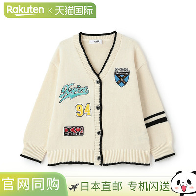 日本直邮X-girl Stages MIX 徽标针织开衫