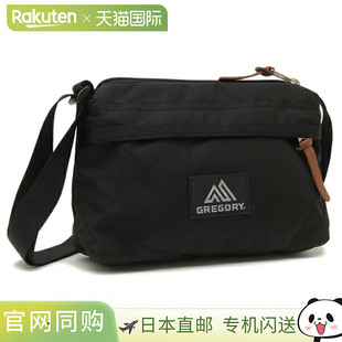 GREGORY格里高利男女通用经典单肩斜挎包 黑色潮流休闲通勤大容
