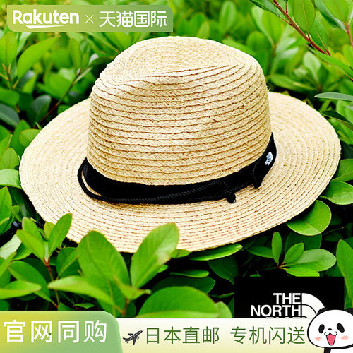 日本直邮The North Face 北面 nn02439 拉菲草编织Safari帽 可折