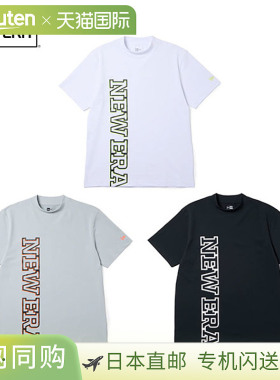 日本直邮New Era 高尔夫中领珠地布竖款Logo短袖T恤 14859920 148