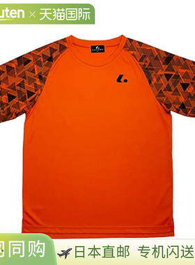日本直邮LUCENT 网球羽毛球男士女士比赛球衣无领 XLH3342 橙色短