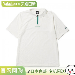 日本直邮NEW ERA 短袖 Skipper Polo 衫泡泡纱米白色高尔夫 14391