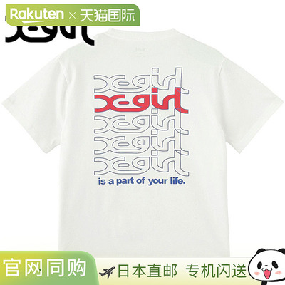 日本直邮X-girl Repeat Mills 标志短袖 T 恤 [105252011005 SU25