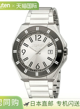 日本直邮ES1G490M0065 ESPRIT 石英银色男士手表