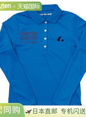 日本直邮LUCENT 长款 Polo 衫 长袖 Polo 衫 W BL 长袖上衣 吸汗