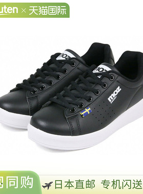 日本直邮moz 女士运动鞋厚底黑色时尚低帮轻便坡跟鞋底行走方便简