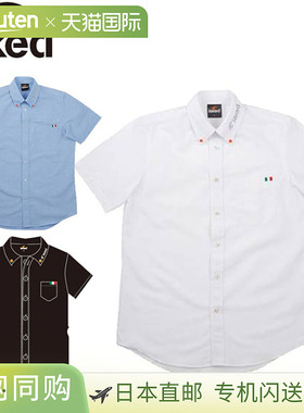 日本直邮JACKED 男士泳衣短袖纽扣牛津衬衫领胸口袋 FOOTMARK 820