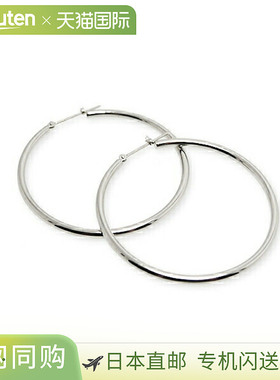 日本直邮(pp204000) 日本制造 环状耳环 Pt900 贱金属耳环 双耳适