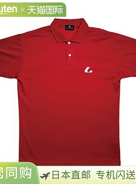 日本直邮LUCENT Polo 衫 男女士比赛衬衫 带领 红色短袖上衣 吸汗