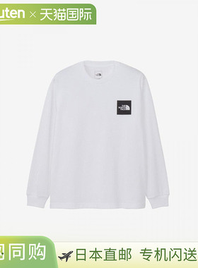 日本直邮THE NORTH FACE 长袖方形Logo T恤男女通用款NT82534-W