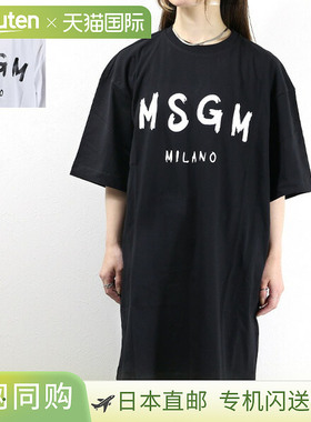 日本直邮 MSGM 连衣裙 2000 MDA510 200002 腮红T恤长款 T恤连衣