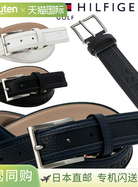 日本直邮Tommy Hilfiger 高尔夫徽标压花腰带 2025 型号 THMB5SV3