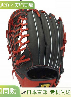 日本直邮PROMARK 3 号垒球手套 左手 全能 黑色 x 红橙色 拇指旋