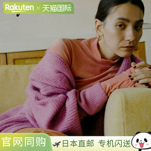 T恤长袖 日本直邮Ungrid 秋冬透明天鹅绒高领长袖 中长高领 Tops