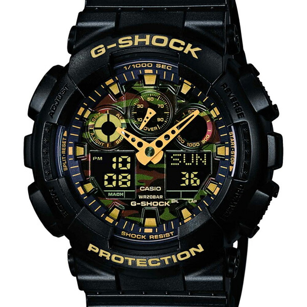 日本直邮迷彩 GA-100CF-1A9JF CASIO 卡西欧 G-SHOCK 迷彩 G-Shoc
