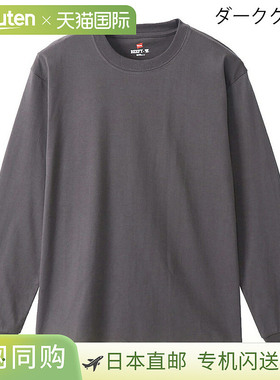 日本直邮Hanes Beefy 长袖T恤 H5186 圆领 BEEFY-T Hanes 长袖加T