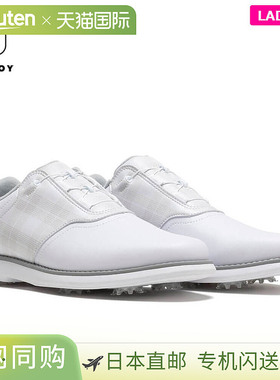 日本直邮FootJoy 女士 eComfort BOA 软钉高尔夫球鞋 98773 白色/