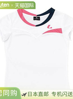 日本直邮LUCENT 女子网球比赛衬衫 无领 白色 XLH2320 短袖 法式