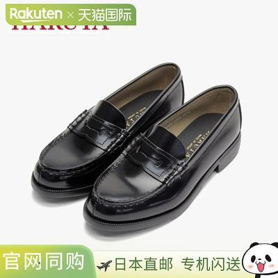 日本直邮Haruta 高中生休闲鞋女士真皮宽版尺码 3E (22.5-26.0)黑