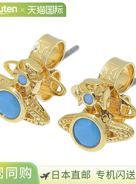 日本直邮Vivienne Westwood 女士耳环 金色 x 蓝色 LONDON ORB 耳