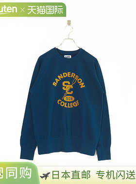 [24W-PRS1] Pherrow's“SANDERSON COLLEGE”插肩袖运动衫，男士