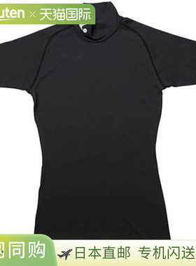日本直邮LUCENT T恤男女内搭T恤高领黑色短袖上衣服装衣服吸汗速X