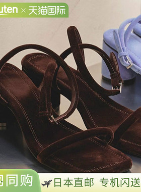 日本直邮TODAYFUL 2025 早秋鞋款腰带天鹅绒凉鞋腰带天鹅绒凉鞋凉