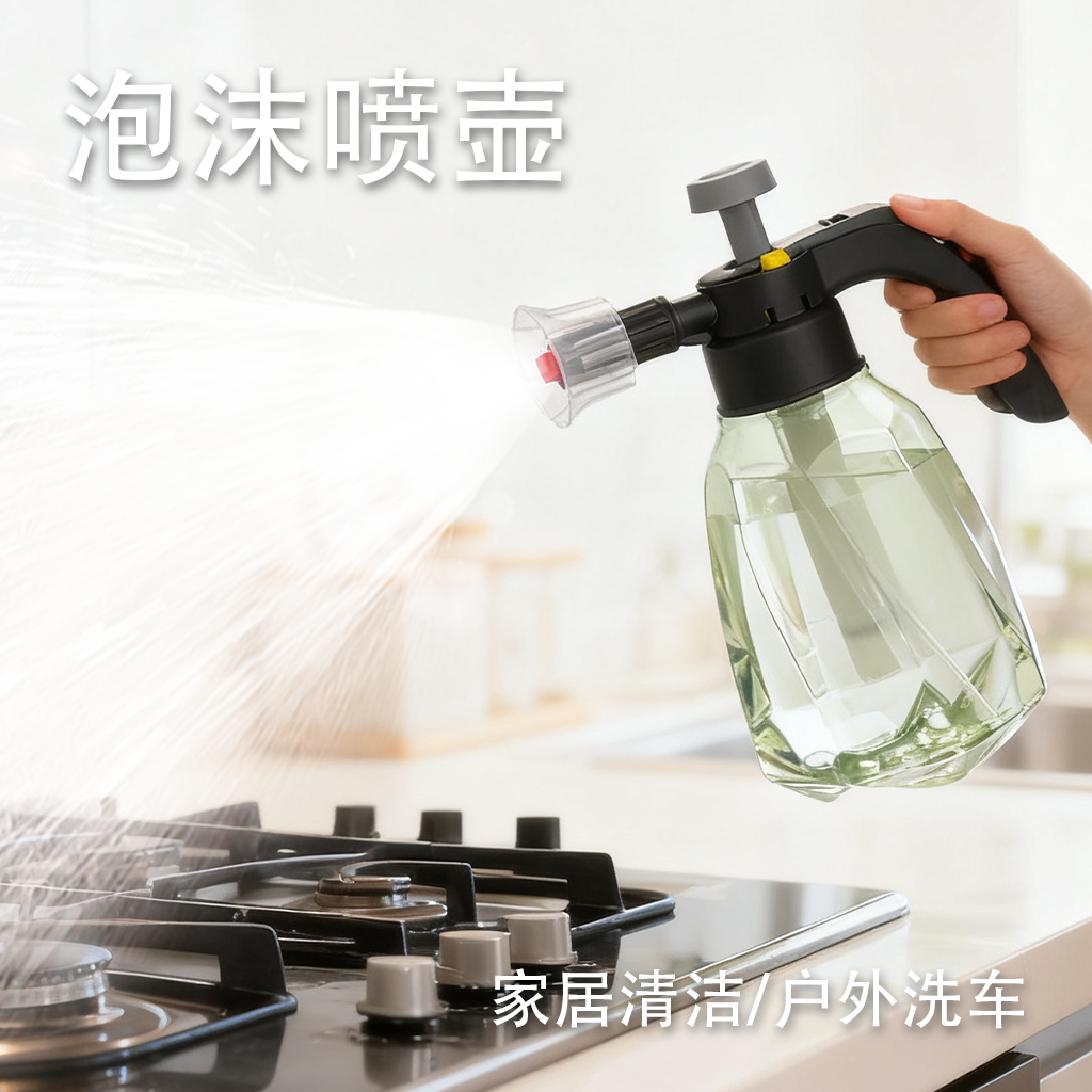 清洁喷壶泡沫打扫卫生拖地擦玻璃家用高压气压式泡沫喷水壶洗地板