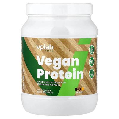 Vplab,Vegan Protein, Chocolate, 17.6 oz (500 g)