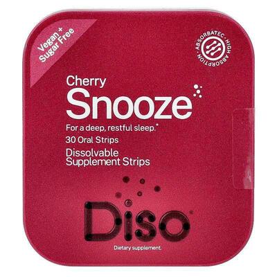 Diso,Snooze, Cherry, 30 Oral Strips
