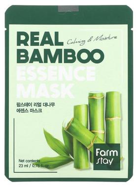 Farmstay,Real Bamboo, Essence Beauty Mask, 1 Sheet Mask, 0.7
