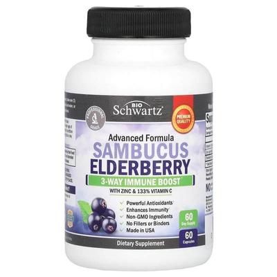 BioSchwartz,Sambucus Elderberry，60 粒素食胶囊