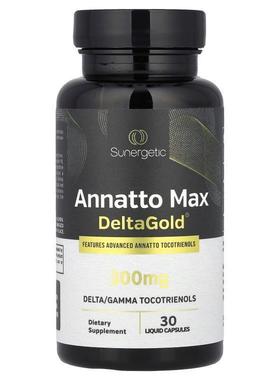 Sunergetic,Annatto Max DeltaGold®，300 毫克，30 粒液体胶囊