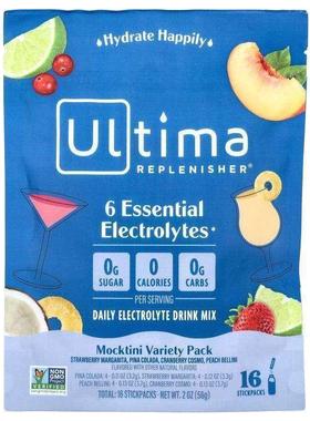 Ultima Replenisher 6种必虚电解质日常电解质混合饮品能量补充友