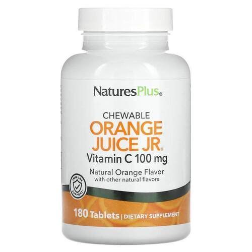 自然加,Orange Juice Jr.，维生素C补充剂，100毫克，180片