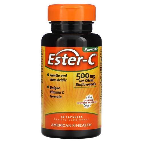 安美氏,含柑橘生物类黄酮的 Ester-C，500 毫克，60 粒胶囊