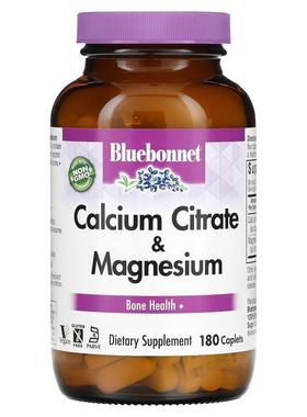 Bluebonnet Nutrition,柠檬酸钙加镁营养片，180 片装