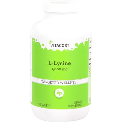 Vitacost,L-Lysine, 1000 mg, 250 Tablets