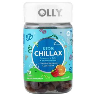 OLLY,Kids Chillax Gummies, For Ages 7+, Sunny Sherbet, 70 Gu