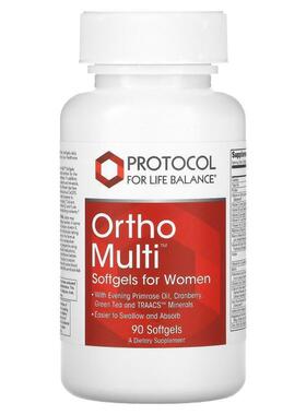 Protocol for Life Balance,Ortho Multi for Women，90 粒软凝胶