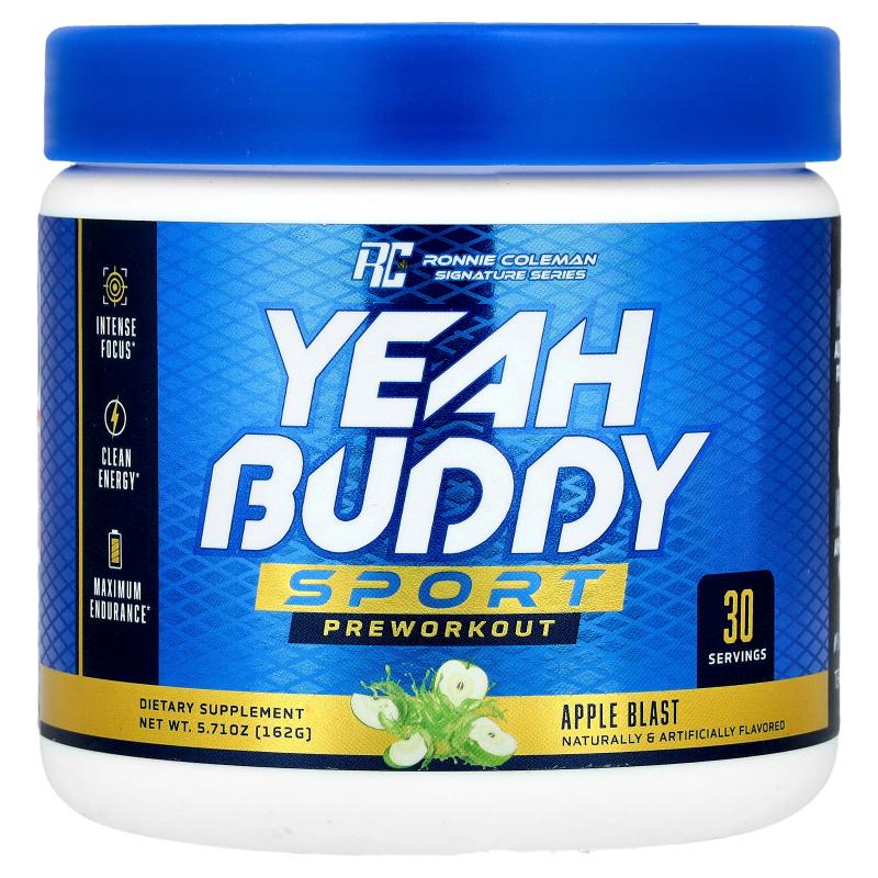Ronnie Coleman,Yeah Buddy Sport, Preworkout, Apple Blast, 5.