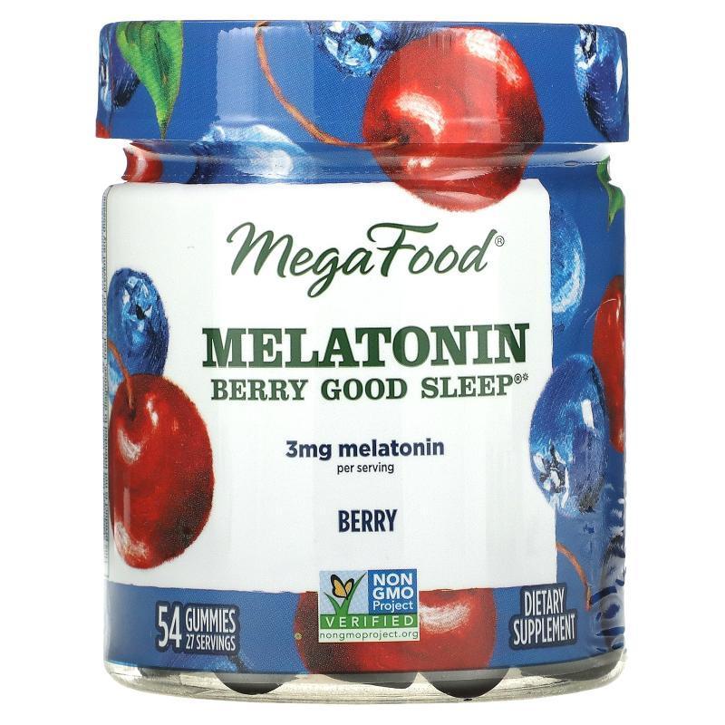 MegaFood褪黑荷尔蒙浆果优化睡眠质量浆果味