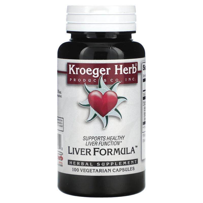 Kroeger Herb Co,Liver Formula, 100 Vegetarian Capsules