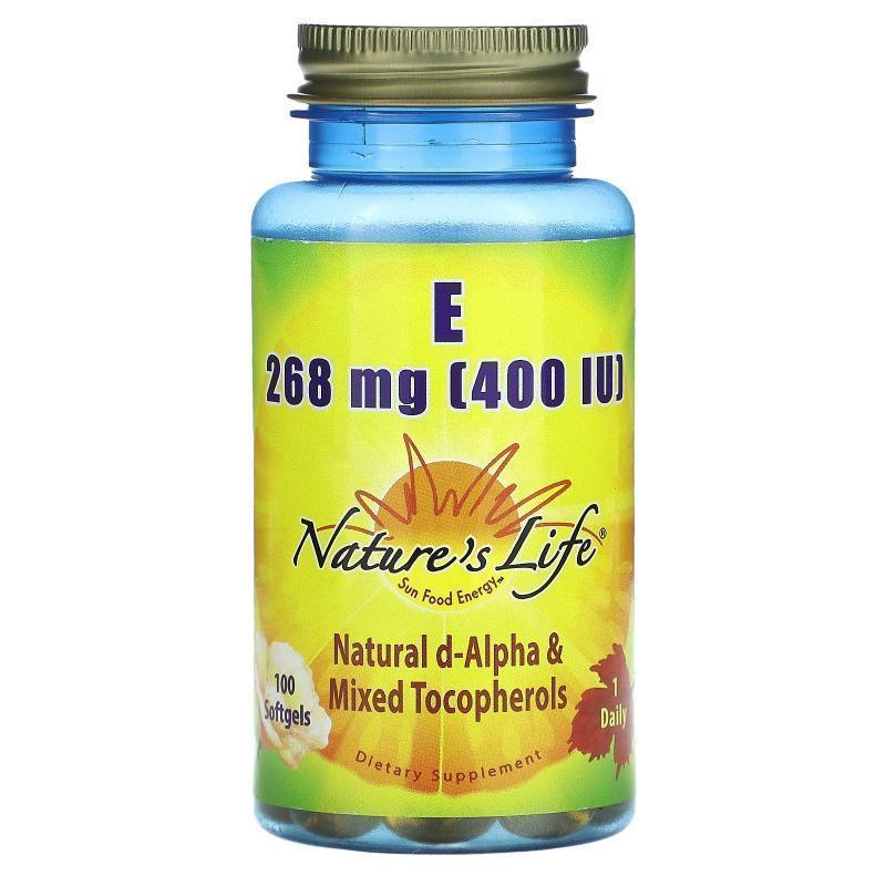 Nature's Life,Vitamin E, 268 mg (400 IU), 100 Softgels