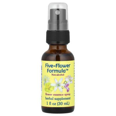 Flower Essence Services,五种花卉配方，花卉精华喷雾，无酒精，