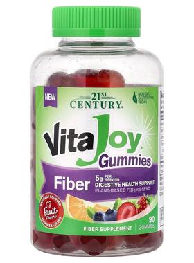21世纪,VitaJoy® Gummies, Fiber, Fruit, 90 Gummies