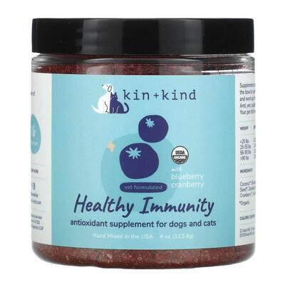 Kin+Kind,Healthy Immunity，适用于狗和猫，4 盎司（113.4 克）
