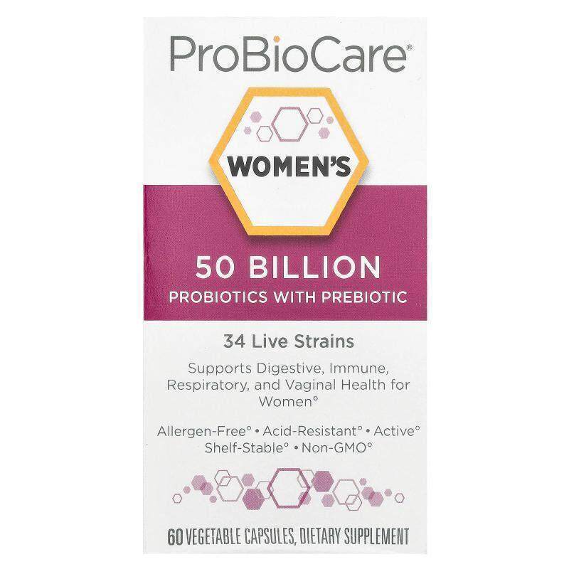 ProBioCare,女性益生菌(含益生元),500 亿,60 粒素食胶囊